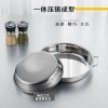Thickened stainless steel non-magnetic double-ear cake plate 08 Thickened rice noodle steaming round plate flat bottom straight cold noodle rolling plate Specification image